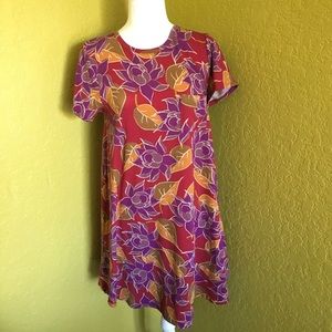 Lularoe Carly Leaf Floral Print